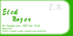 elek mozer business card